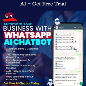 Chatbot for Small Business  WhatsApp AI Tool for Entrepreneurs  AI Assistant for Freelancers  WhatsApp Bot for Agencies  Automated Chat System for Startups, Save Time with AI Chatbot  Reduce Customer Response Time  Convert More Leads via WhatsApp  Boost Productivity with AI  Fully Customizable Chatbot  Human-like WhatsApp Conversations  No Coding Required – Easy Setup